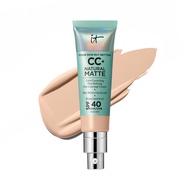 IT Cosmetics CC+ Cream Natural Matte Foundation with SPF 40 - Shine-Reducing & Long-Wear Full Covera