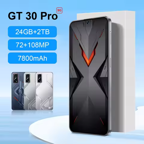 HOT 2025 New GT30 Pro 7.3HD Global Edition Original Smart Dual Card 7800mAh Battery