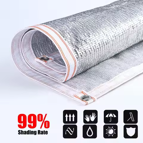 99% UV Block Aluminum Foil Sun Shade Net Outdoor Reflective Sun Shelter House Gazebo Prooftop Coolin