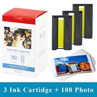 KP108IN Ink Cartridges Compatible for Canon Selphy CP Photo Paper 4"x6"Selphy CP1500 CP1300 CP1200 C