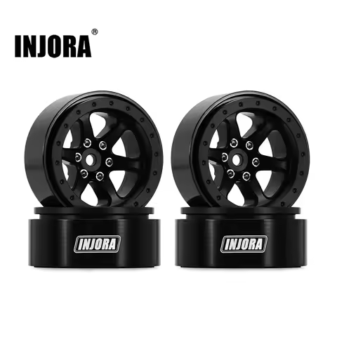 INJORA 1.3" Aluminium Beadlock Wheels Negative Offset for 1/24 1/18 RC Crawler (W1309)