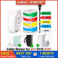 NIIMBOT Cable Lable Maker Tape (0.5" x 4.3"- 65pcs) Printer Sticker Paper with Self-Adhesive for D11 D110 D101