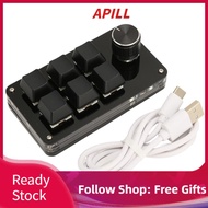 Apill 6 Key Mini Keypad With Knob USB Keyboard OSU Gaming Programmable HOT