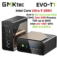 GMKtec EVO-T1 Mini PC AI Ultra 9 285H DDR5 Ram PCIe 4.0 SSD 3X M.2 Expansion Slots Oculink Quad Scre