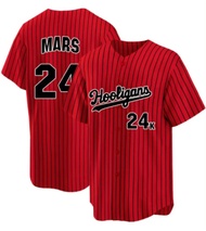 Bruno Mars  Hooligans Pinstripe Baseball Jersey Magic Red Men's Size Large