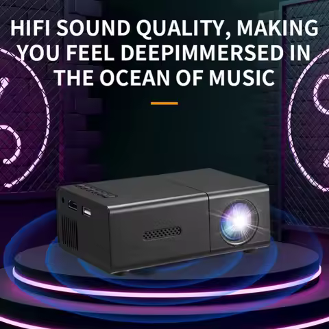 Mini Projector LED Portable projector 1080P HD Home Theater USB HDMI AV Mobile Phone Connection Comp
