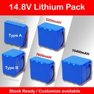 Martech 14.8V 18650 Battery Pack | EVE Cells | 4S1P / 4S2P / 4S3P / 4S4P | XT60 & DC Connector Custo