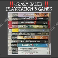 PS3 ORIGINAL GAME (USED) BATTLEFIELD NARUTO THE LAST OF US METAL GEAR SOLID TOMB RAIDER ASSASINS CRE