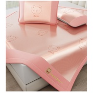 New Style PE Cool Ice Rattan Mat, Soft Fabric, Bedroom Ice Silk Mat, Cool Cushion Pillowcase Set, 0.