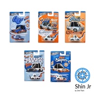 Hot Wheels HW Gulf Tooned Themed Complete Set 1-5 + 1 Charger