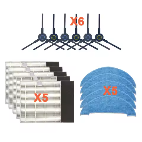 Robot Vacuum Cleaner HEPA Filter Side Brush Mop for Ilife V8 V8s X750 A7 X800 X785 V80 Robotic Vacuu