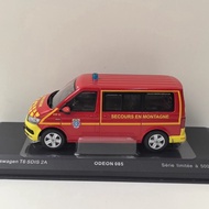ODEON 1/43 VW T6 Volkswagen Fire Truck Model Alloy Free Shipping SF Land Transport 2f