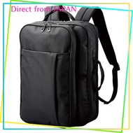 Elecom 2-Way Business Backpack Carrying Bag for 15.6-Inch Laptops - Black (Model: BM-BSBPBK)
