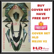 Honda Rs150R Rs150 V2 Cover Set HLD RACING Cover Set (27) HIJAU LUMUT GREY PURPLE