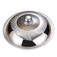 Stainless Steel Pot Lid Household Wok Lid 32cm34cm Wok Universal Glass Lid Handle Tempered Food Grad