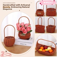 WUPEI47G9 Handhold Weaving Basket, Household Handwoven Imitation Rattan Storage Baskets, 8 Styles wi