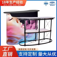 Reception Table Front Desk Portable Foldable Folding Aluminum Alloy Exhibition Reception Table Pull 