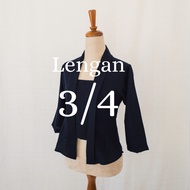 Loewes ATASAN KEBAYA KUTU BARU MODERN LINEN LOOK KATUN JEPANG PREMIUM Lengan Panjang 3/4 atau 7/8 Wa
