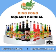 Ding Fong Squash Kordial Flavour/ Kordial Berperisa Thailand Ready Stock 760ML