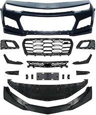 DACOLWZING Front Bumper Grill Mesk Side Skirt Rear Lip Engine Hood Body Kit Compatible for Camaro 5t