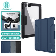 Nillkin For iPad Pro 12.9 2021 / Pro 12.9 2020 Bumper Pro Leather Smart Wake Flip All-inclusive 360° Shockproof Case With Camera Slide Privacy Protection