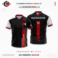 Customizable Esports Jersey EZR Esports V2 Black and Red Esports Jersey Ph Custom Ml Jersey Codm Gam
