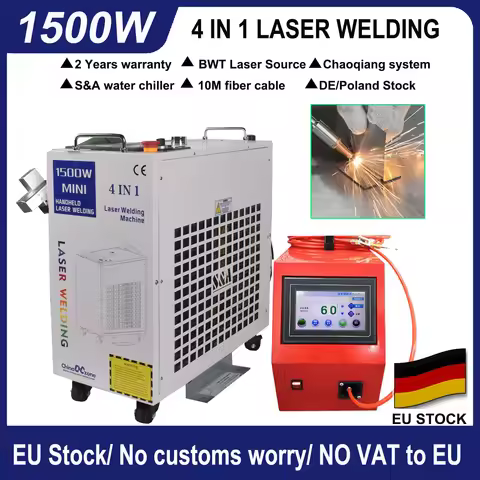 BWT Laser 1500W 4 in1 Handheld Laser Welding Cutting Cleaning Machine chaoqiang Auto Wire Feeder S&A