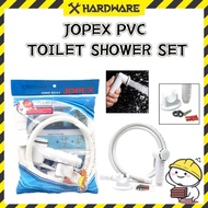 JOPEX PVC HAND BIDET SPRAYER WITH FLEXIBLE HOSE FOR PET BATHING /PRIVATE USE/PAIP TANDAS/ TOILET BIDET SPRAYER