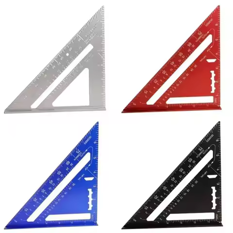 Inch Metric Angle Ruler Triangle Ruler Woodworking Tools 7 Inch Triangle Ruler Tool Aluminium Alloy