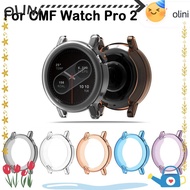 OLINI Protective , Anti-Scratch TPU Transparent Shell,   Soft Bumper Frame for CMF Watch  2 Smart Wa