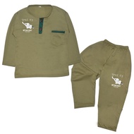 Stelan Kiano Anak Lengan Panjang Gambar Motif Gajah Baju Kids Usia 1-5 Tahun