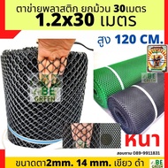 ตาข่ายพลาสติก 1.2x30m.  ตาข่าย ตาข่ายล้อมไก่ ตาข่าย ตาข่ายPVC ยกม้วน  ตาข่ายล้อมรั้ว ตาข่ายพีวีซี ตาข่ายกันนก ตาข่ายปูหิน ตาข่ายกันนก ตะข่าย