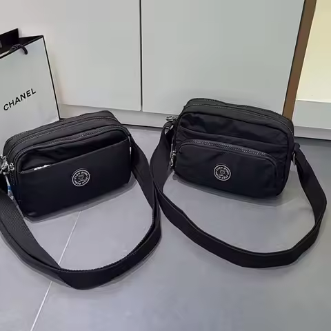 FIDO DIDO 2025 New Women 's Multi-compartment Crossbody Bag Oxford Waterproof Fashion Versatile Genu