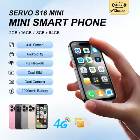 SERVO S16 MINI 4.0" Mini Smartphone 3GB+64GB 2GB+16GB Android 4G LTE Dual SIM Face Unlock Play Store