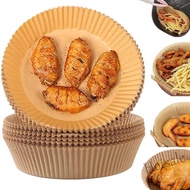 【Ready Stock】 ♦●☎ E05 50Pcs Air Fryer Disposable Paper For Air Fryer Cheesecake Air Fryer Accessories Parchment Wood Pulp Steamer Baking Paper