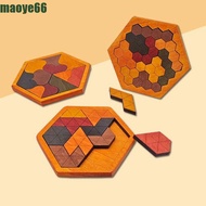 MAOYE Wooden Tangram Puzzle, Pattern Cognitive Interactive Montessori Puzzles Toys, Cognitive Jigsaw