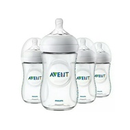 PHILIPS AVENT Natural Feeding Bottle/Baby Bottles 9oz/260ml 4 pack Clear