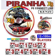 X8 X9 piranha 100m fishing line connecting