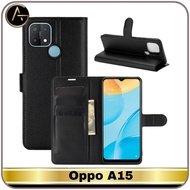 Casing Oppo A15 A 15 Flip Cover Wallet Case Leather Silikon HP