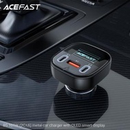 ACEFAST - B5 101W OLED顯示車載充電器（1 x USB-A + 2 x USB-C ）- 黑色