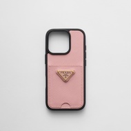 Prada i16 pro 手機殼 卡夾 Saffiano leather case for iPhone 16 Pro