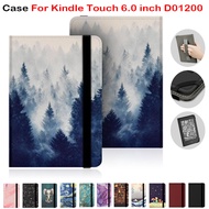 For Kindle Touch 6.0 inch D01200 E-Book Fashion Handheld Style Painting Case Universal 6 inches Leat