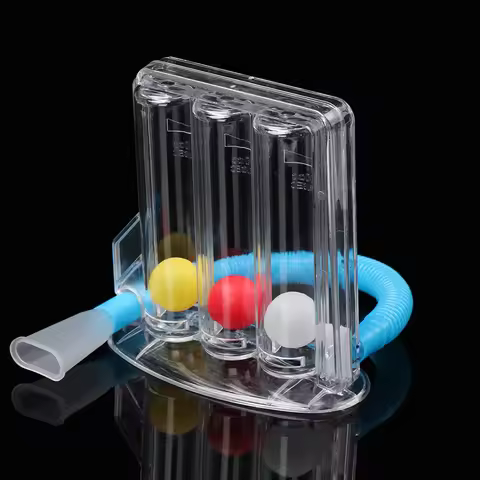 3 Balls Breathing Trainer Lung Function Improvement Trainer Respiratory Spirometry Breath Exerciser