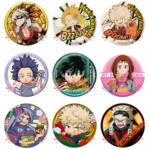 Anime My Hero Academia Cosplay dabi Todoroki Shoto Bakugou Katsuki Midoriya Izuku Cartoon Badge Broo