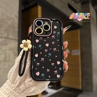 ABC anti-drop phone case with cartoon ribbon and small flowers Case for OPPO A16 A16S A54S A53 A53S 