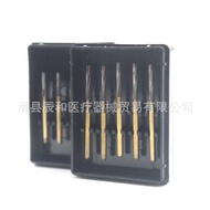 Dental High-Speed Tungsten Steel Column Drill Blocking Tooth Extraction Burs 5 FG Gold-Plated 25mm 2