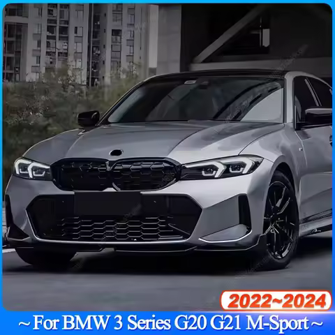 Front Bumper Splitter Lip For BMW 3 Series G20 G21 M-Sport 320i 325i 330i 320d M340i LCI 2022-2025+ 