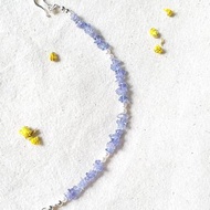 細細看系列 – 坦桑石(丹泉)/珍珠/925銀 碎石 簡約手(細)鍊