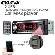 Ekleva รถวิทยุ 1 DIN 12 โวลต์บลูทูธอัตโนมัติสเตอริโอ autoradios ที่มีการควบคุมระยะไกลในประวิทยุ FM Dual USB MP3 เครื่องเสียงรถยนต์เครื่องเล่น