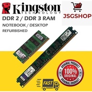 kingston Ram DDR 2 / DDR 3 / 1GB / 2GB / 4GB Longdimm Desktop RAM 800mhz/1333Mhz(Refurbished)
